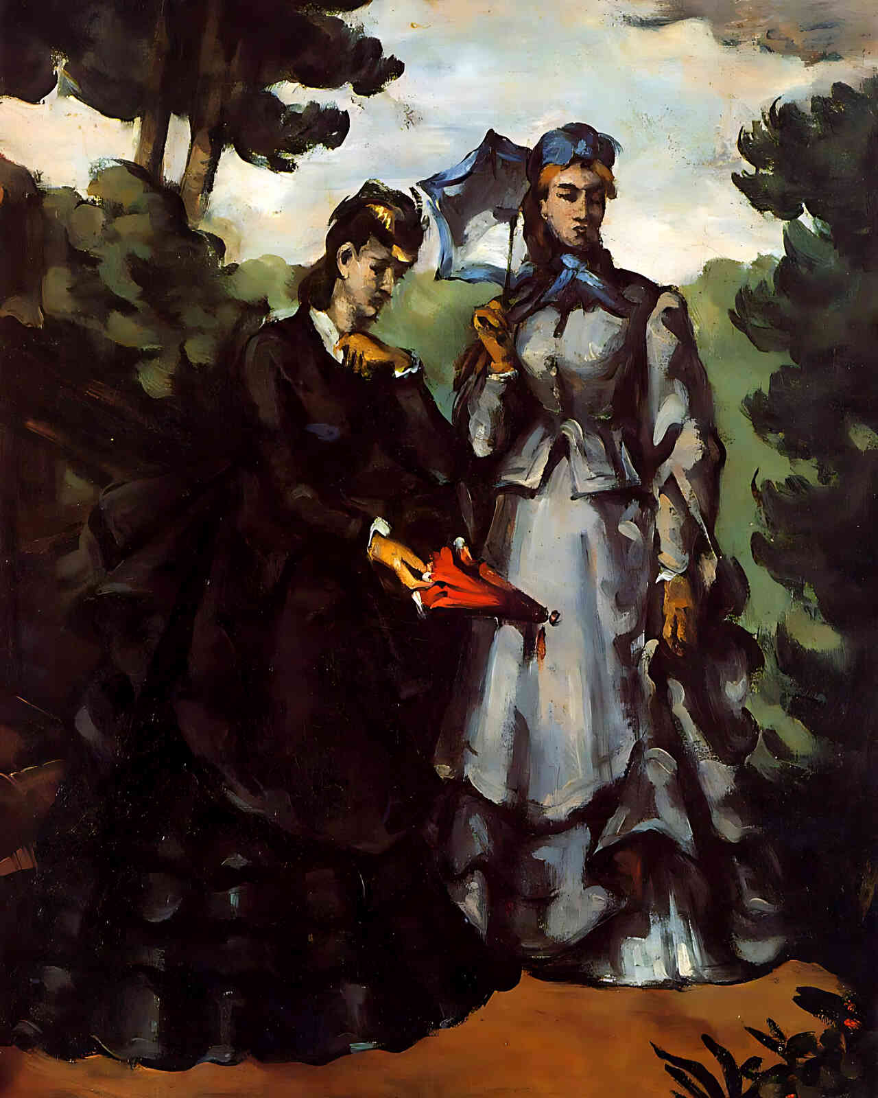 Promenade Painting by Paul Cezanne 8x10" Art Print (Premium Print)