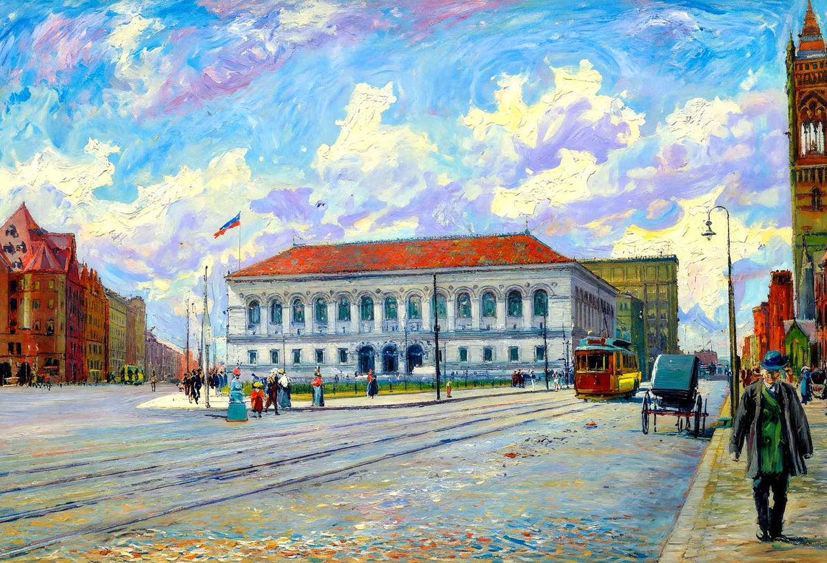 Public Library at Copley Square, Boston, MA in 1903 Art Print (7 Sizes)