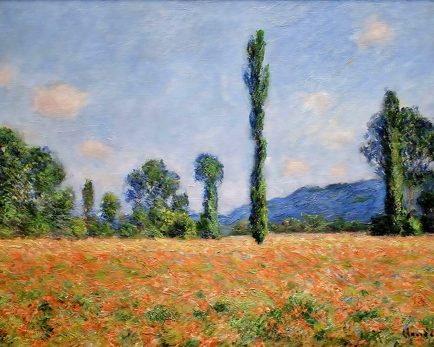 Poppy Field in Giverny 2 Painting by Claude Monet 8x10" Art Print