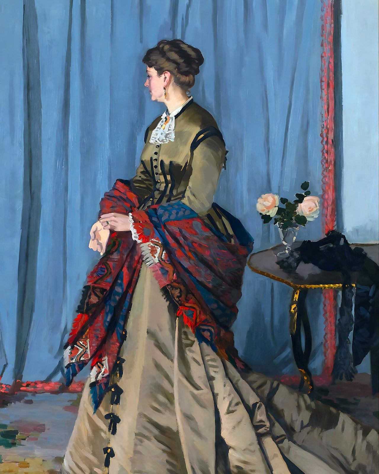 Portrait of Madame Gaudibert Painting by Claude Monet 8x10" Art Print