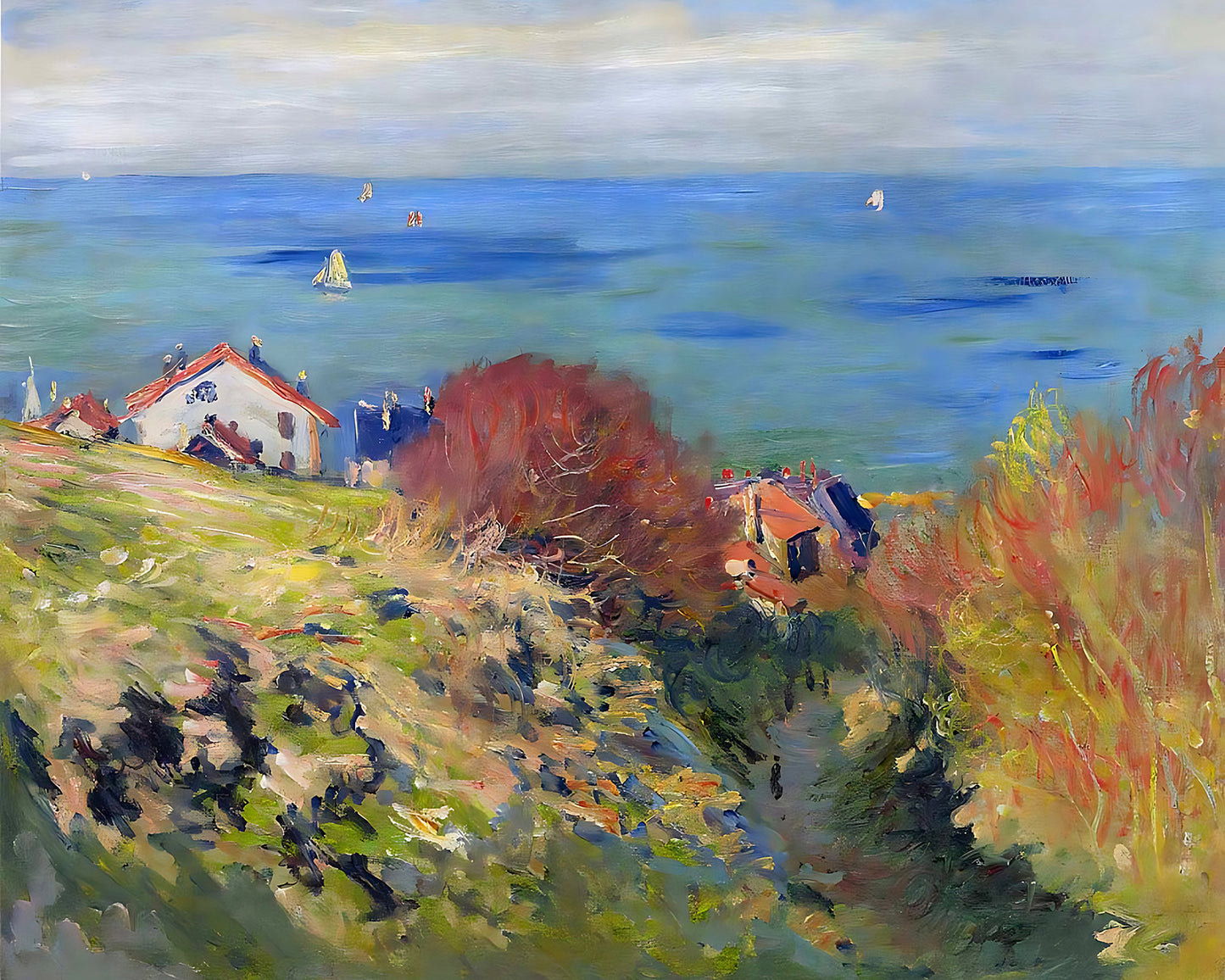 Pourville Painting by Claude Monet 8x10" Art Print