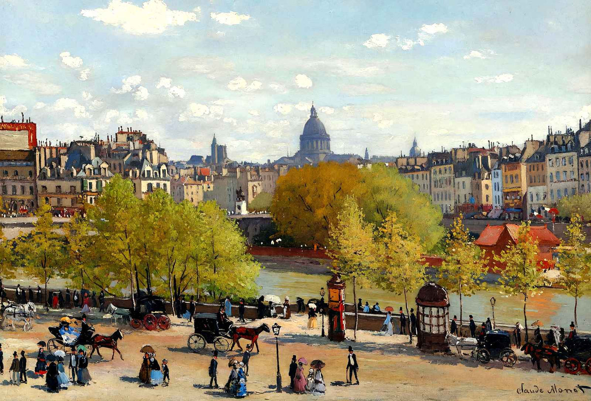 Quai du Louvre Premium Art Print Painting by Claude Monet (6 Sizes)