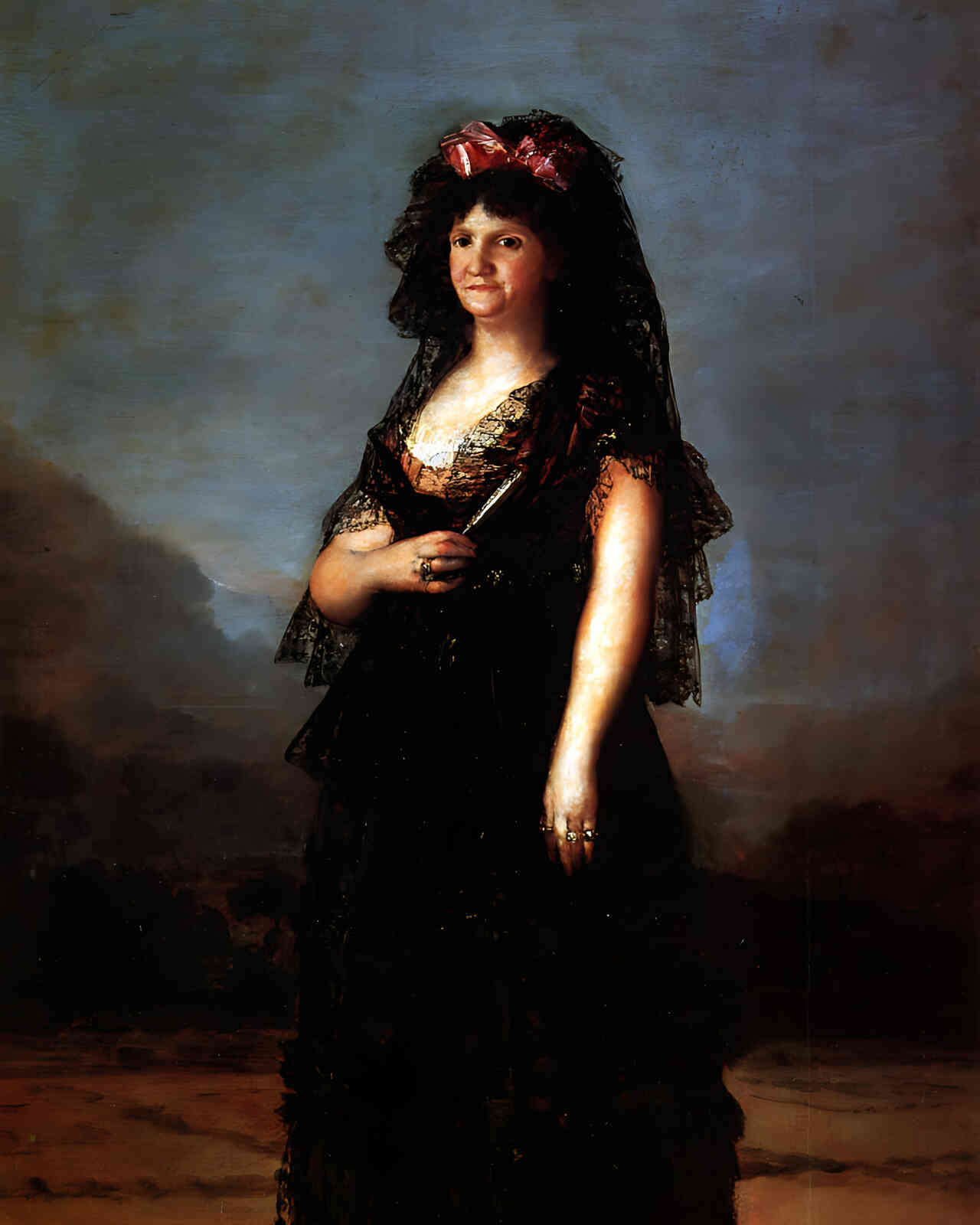 Queen Maria Luisa Wearing a Mantilla Painting by Francisco Goya 8x10" Art Print