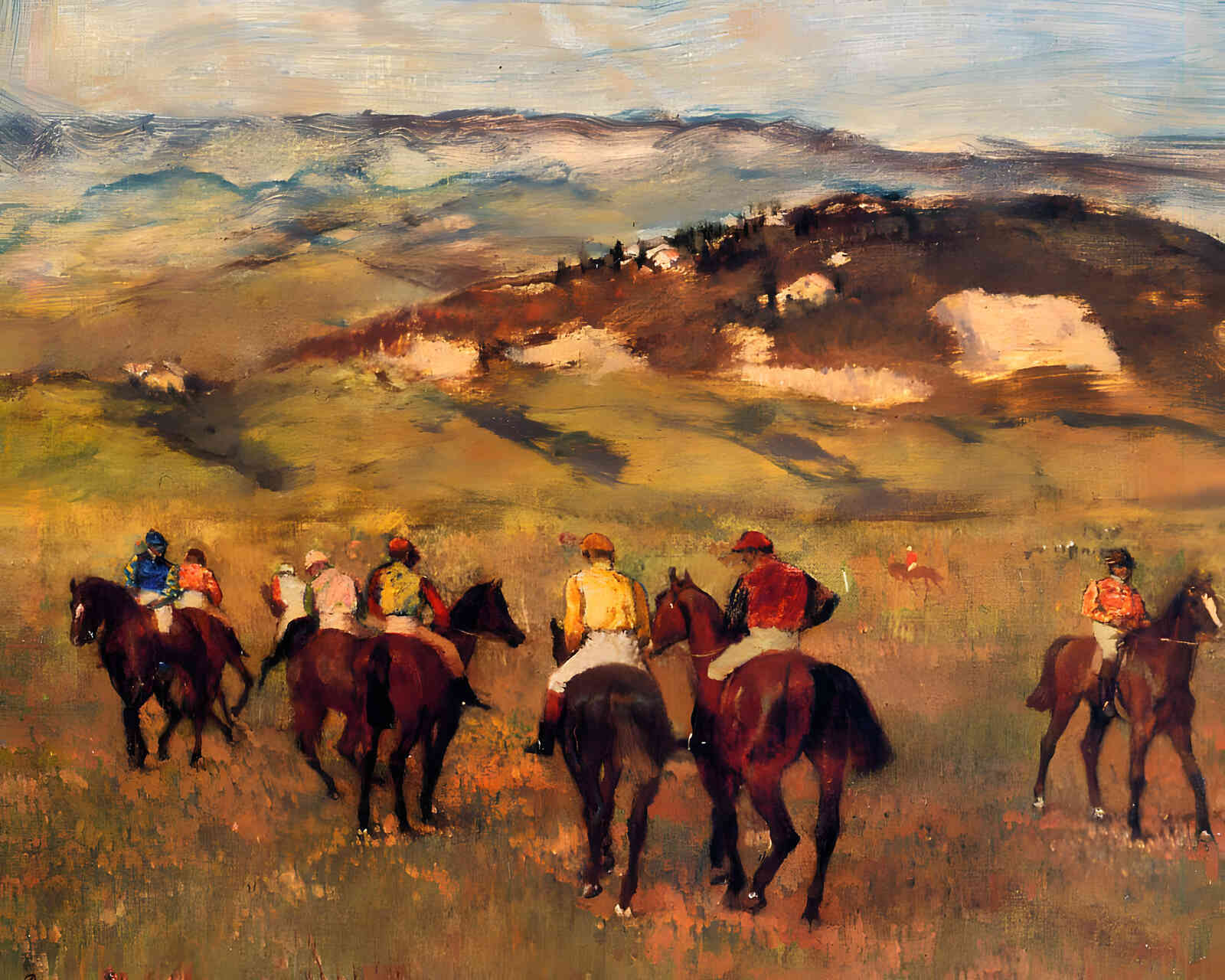 Racehorses 1884 Painting by Edgar Degas 8x10" Art Print