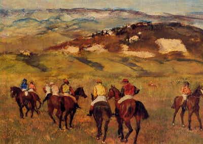 Racehorses 1884 Painting by Edgar Degas Art Print (6 Sizes) - Retouched
