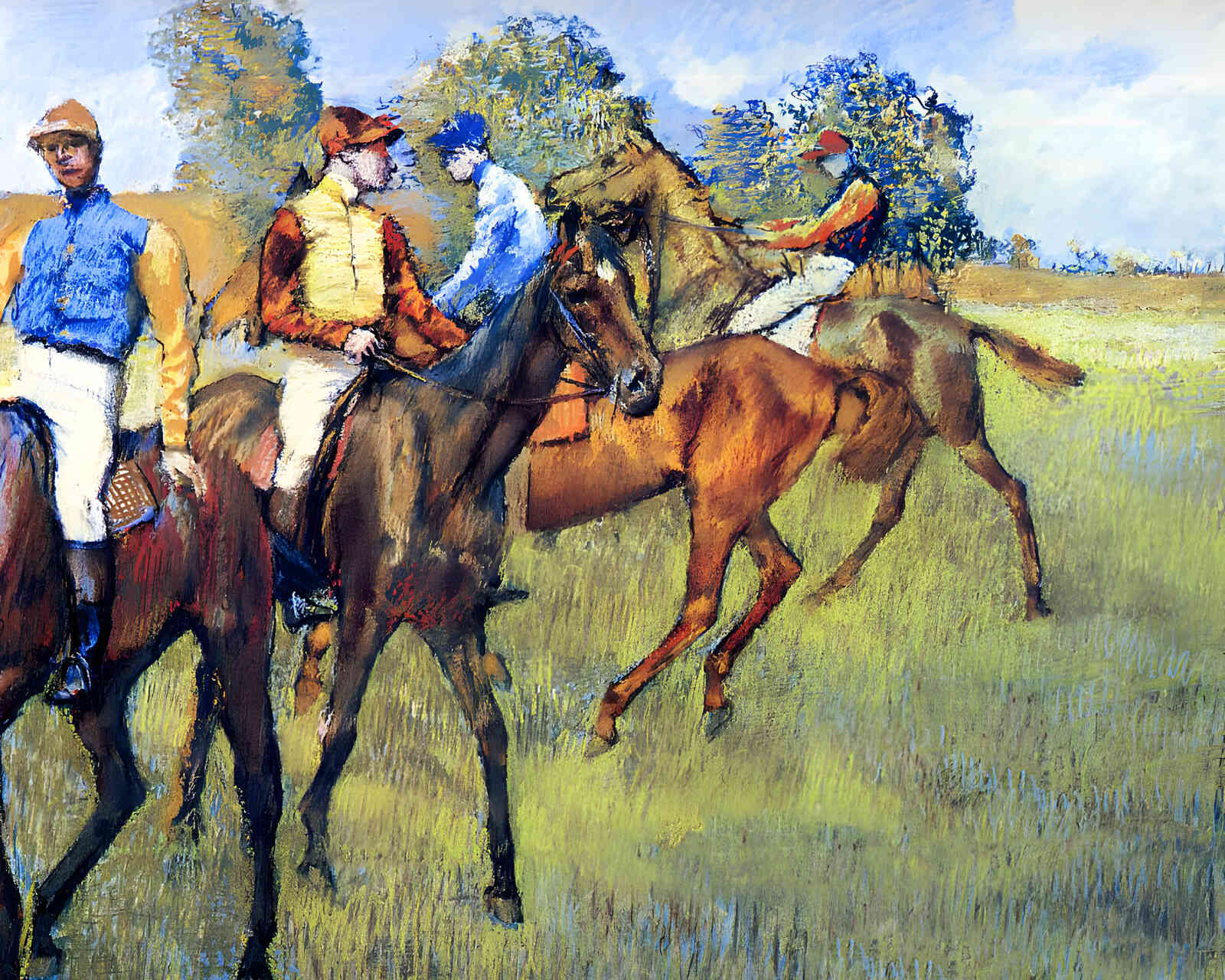 Race Horses 1873 Painting by Edgar Degas 8x10" Art Print