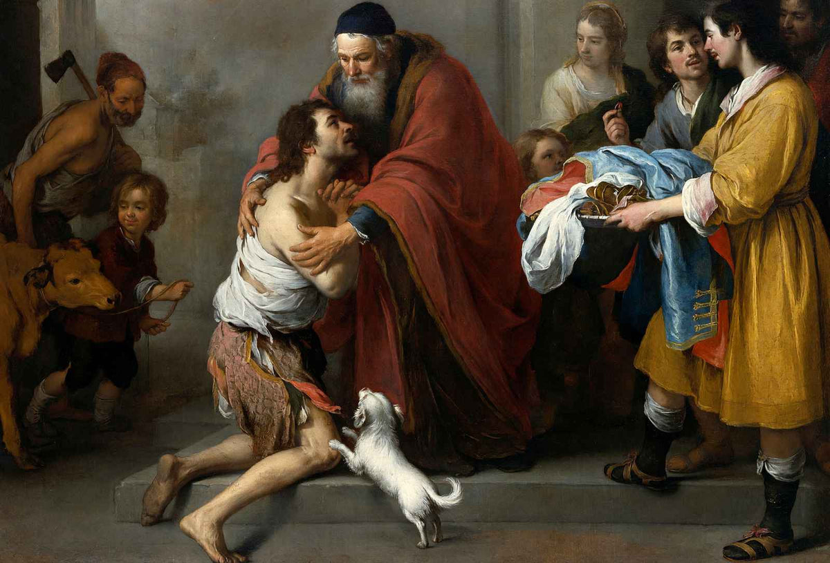 Return of the Prodigal Son by Bartolome Esteban Murillo Fine Art Print (6 Sizes)