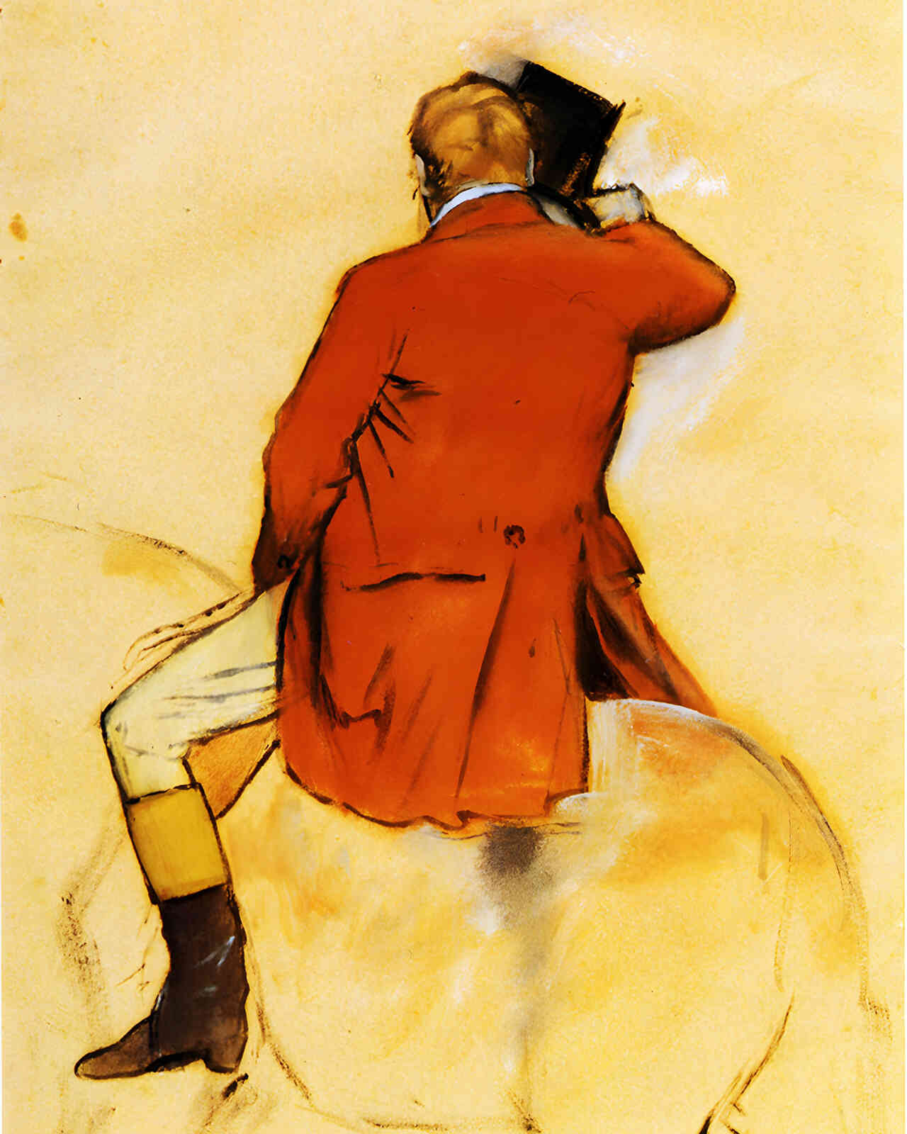 Rider in a Red Coat 1868 Painting by Edgar Degas 8x10" Art Print