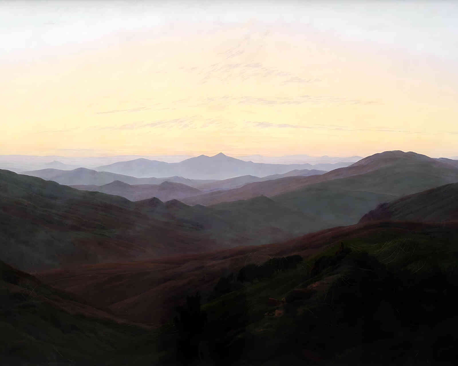 Riesengebirge Painting by Caspar David Friedrich 8x10" Art Print (High Quality)