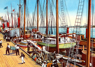 Riverfront Mobile Alabama in 1909 Vintage Print (7 Sizes) - Archival Paper