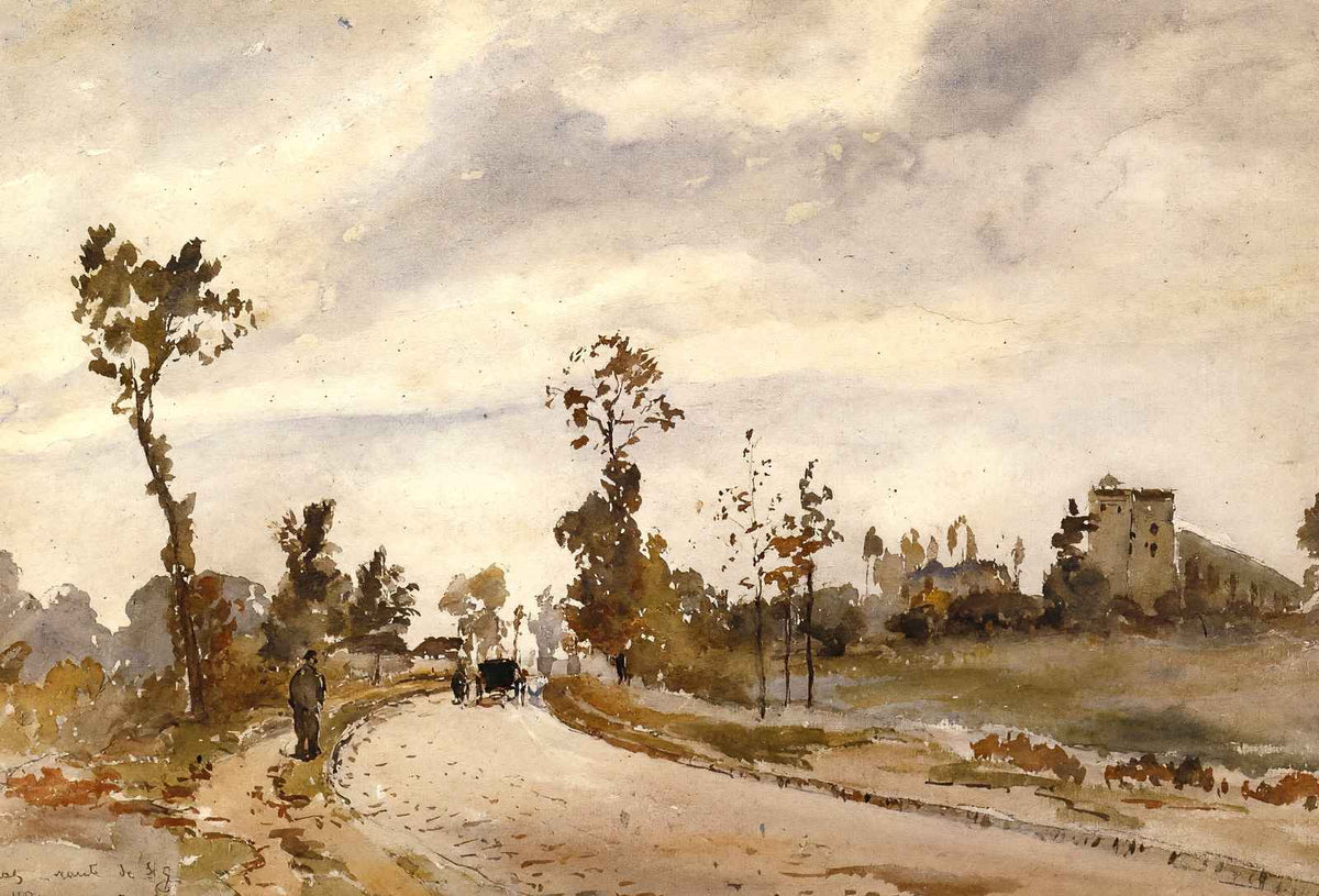 Road to Saint Germain, Louveciennes Art Print 1871 by Camille Pissarro (6 Sizes)