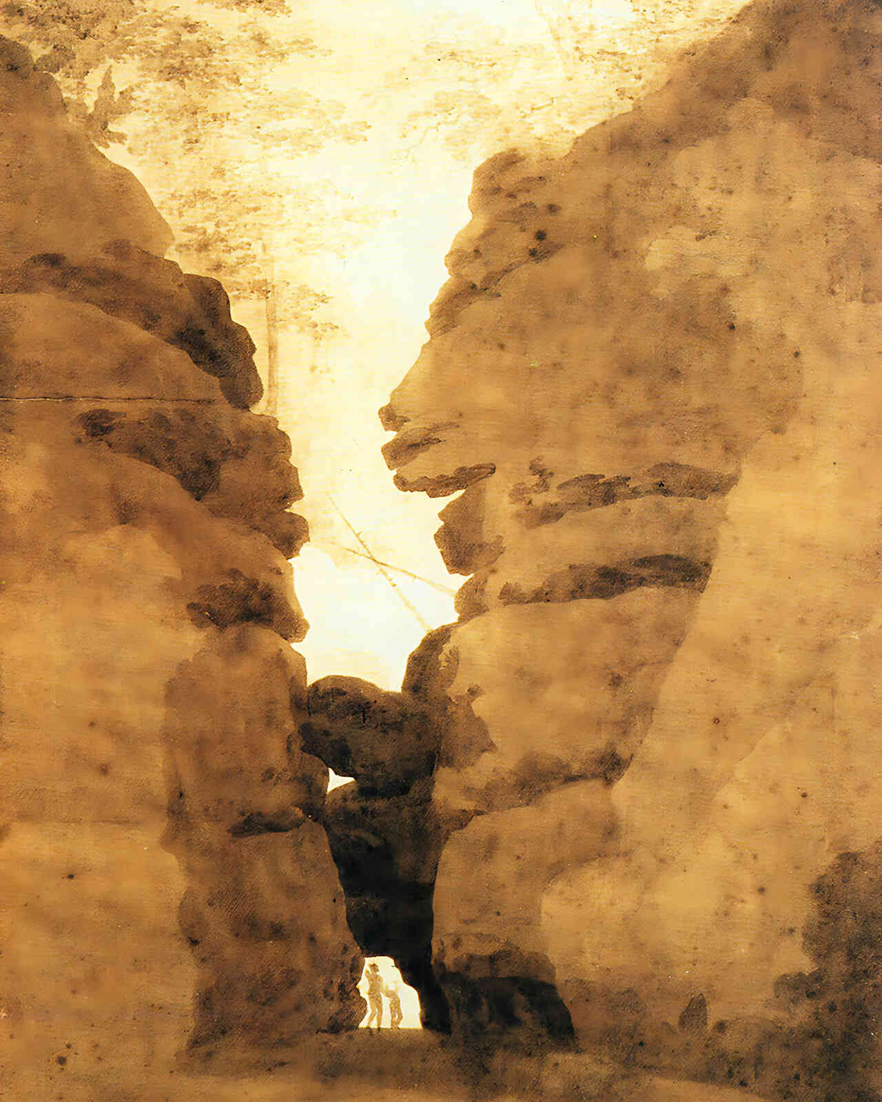 Rock Arch in the Uttewalder Grund by Caspar David Friedrich 8x10" Art Print