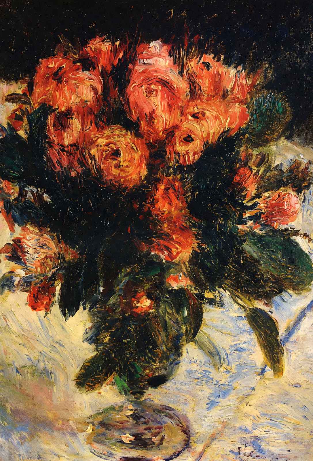 Roses 1890 Painting by Pierre-Auguste Renoir Art Print (6 Sizes) - Restored