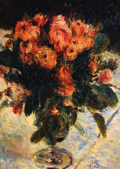 Roses 1890 Painting by Pierre-Auguste Renoir Art Print (6 Sizes) - Restored