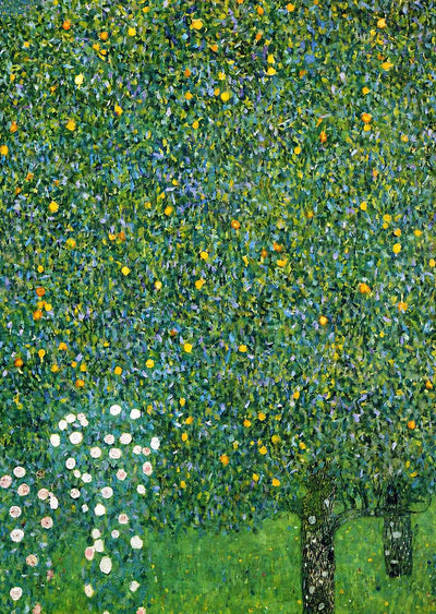 Roses Under the Trees Art Print 1905 Painting by Gustav Klimt (6 Sizes)