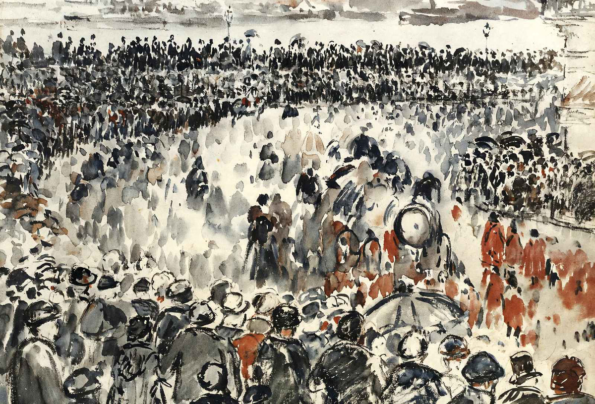 Rouen Burial of Cardinal Bonnechose Art Print 1890 by Camille Pissarro (6 Sizes)