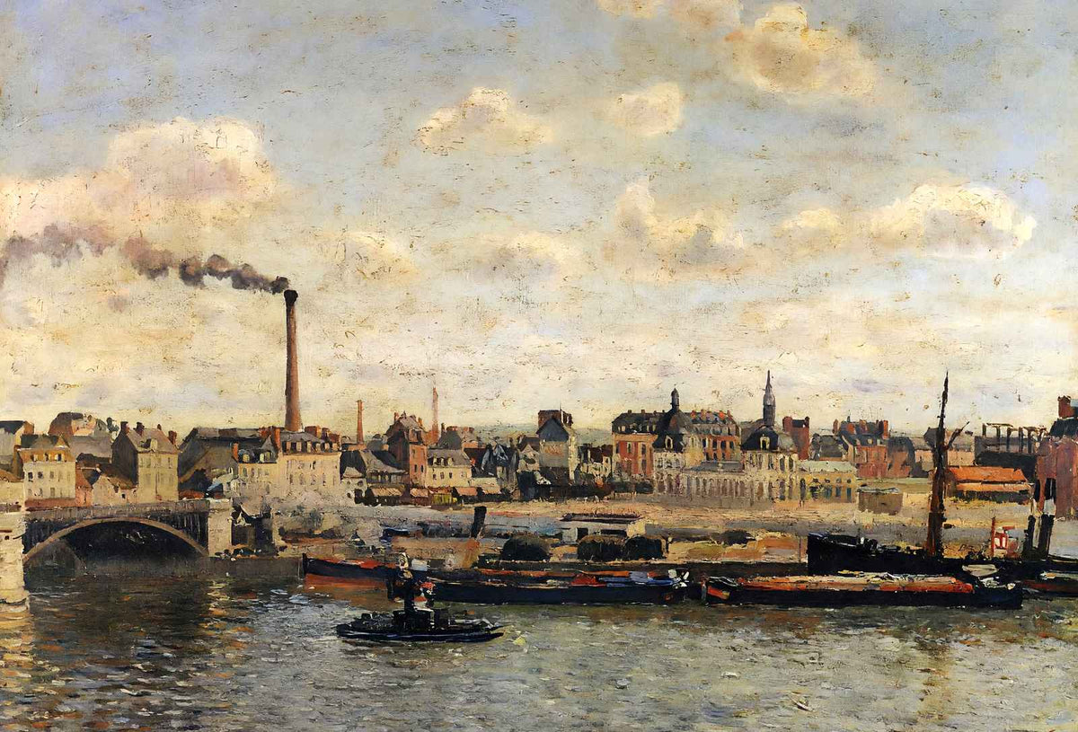 Rouen, Saint Sever, Afternoon 1898 by Camille Pissarro Art Print (6 Sizes)