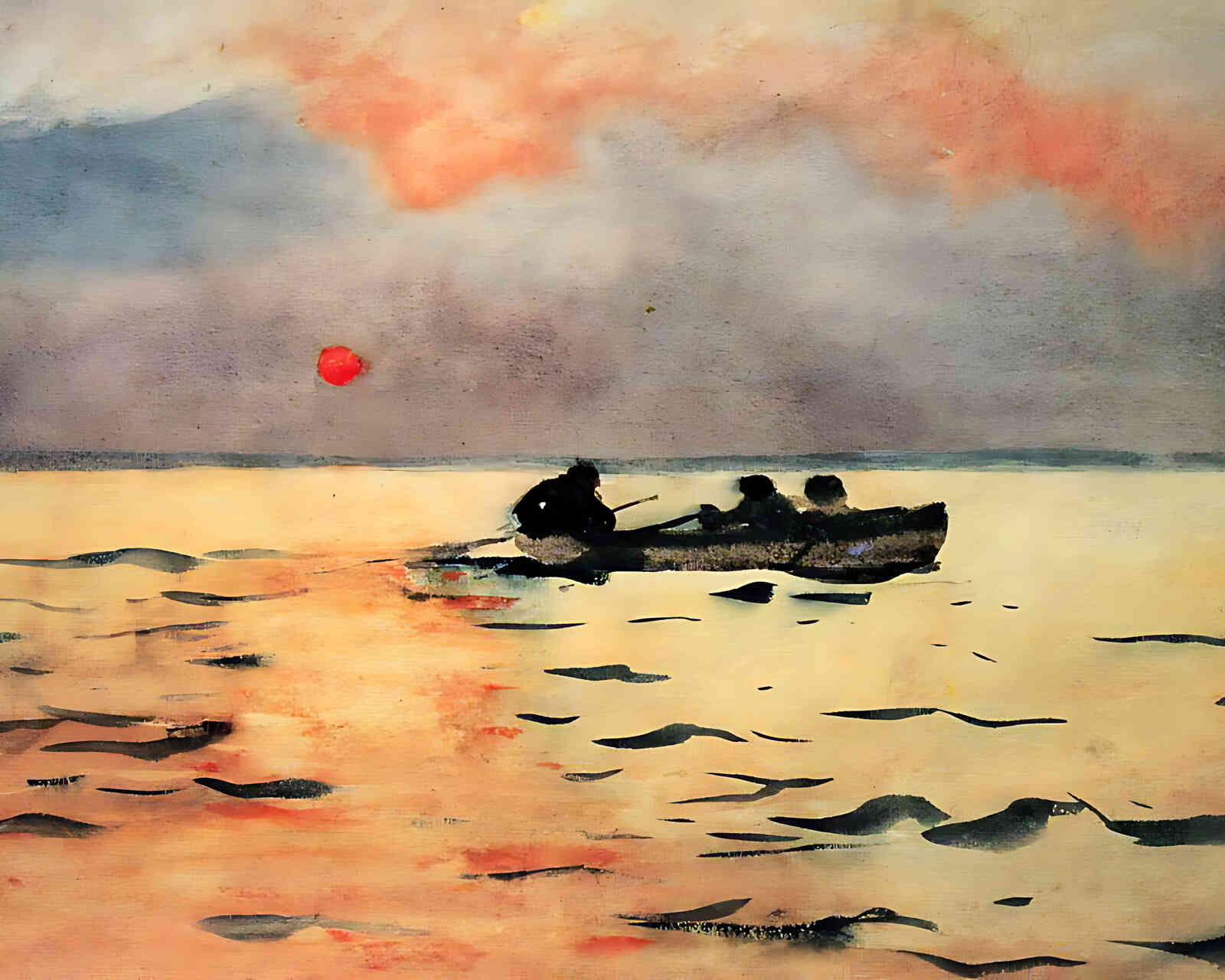 Rowing Home Painting by Winslow Homer 8x10" Art Print High Quality