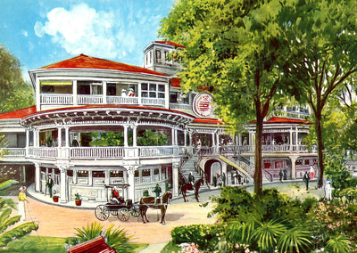 Royal Hotel Honolulu in 1909 Vintage Print (7 Sizes) - Premium Print