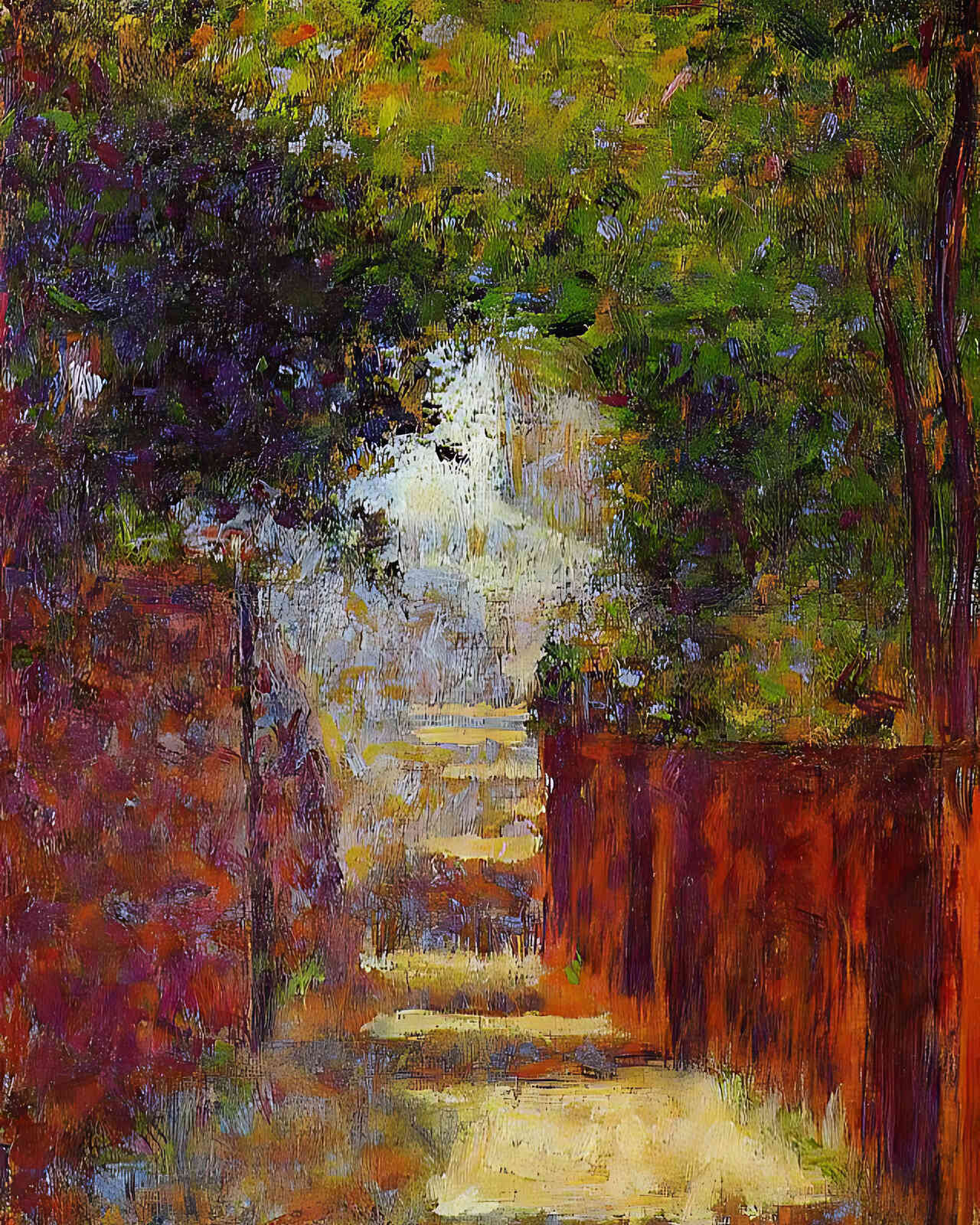 Rue St. Vincent in Spring Painting by Georges Seurat 8x10" Art Print - Acid Free