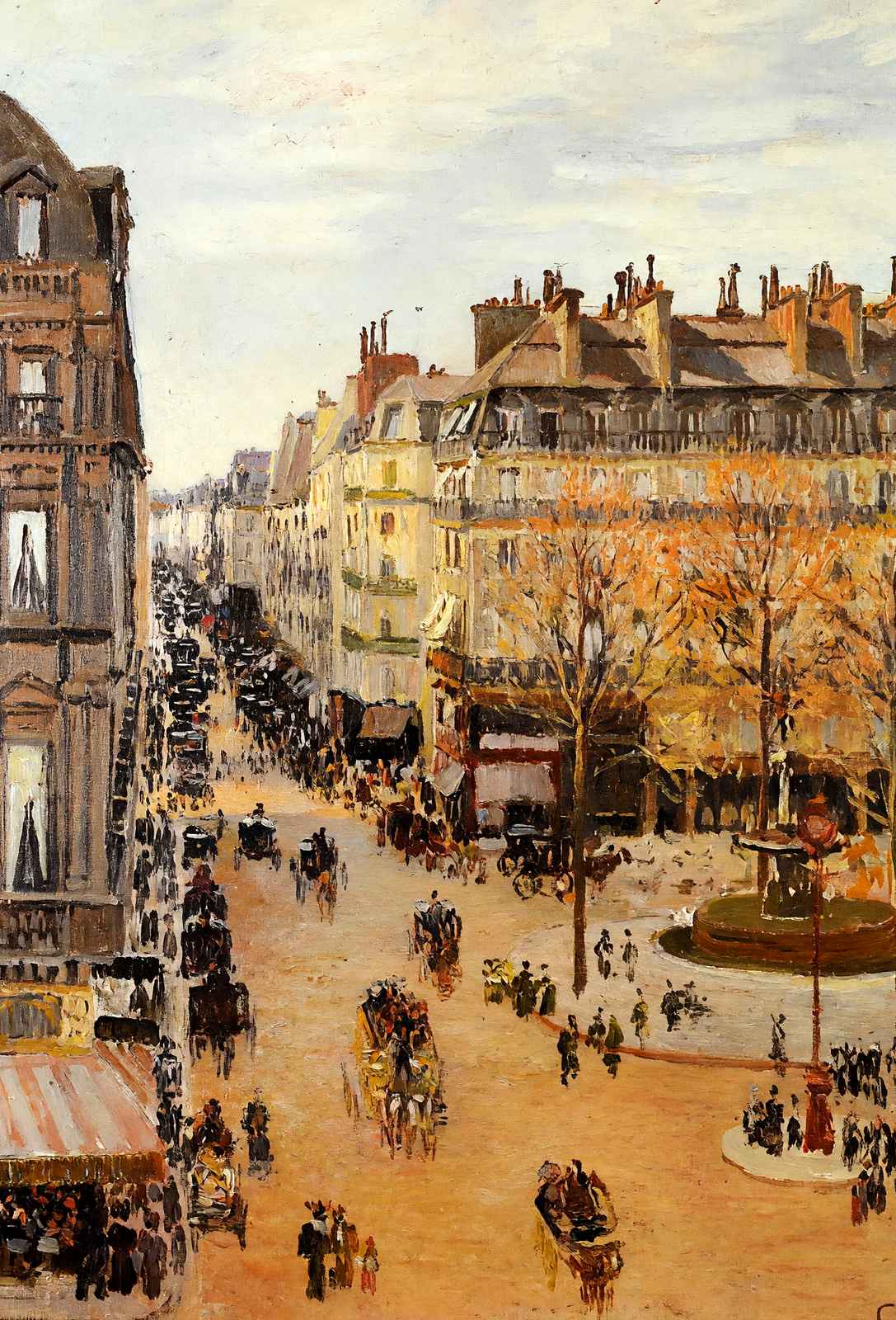 Rue Saint-Honore, Sun Effect, Afternoon 1898 by Pissarro Art Print (6 Sizes)