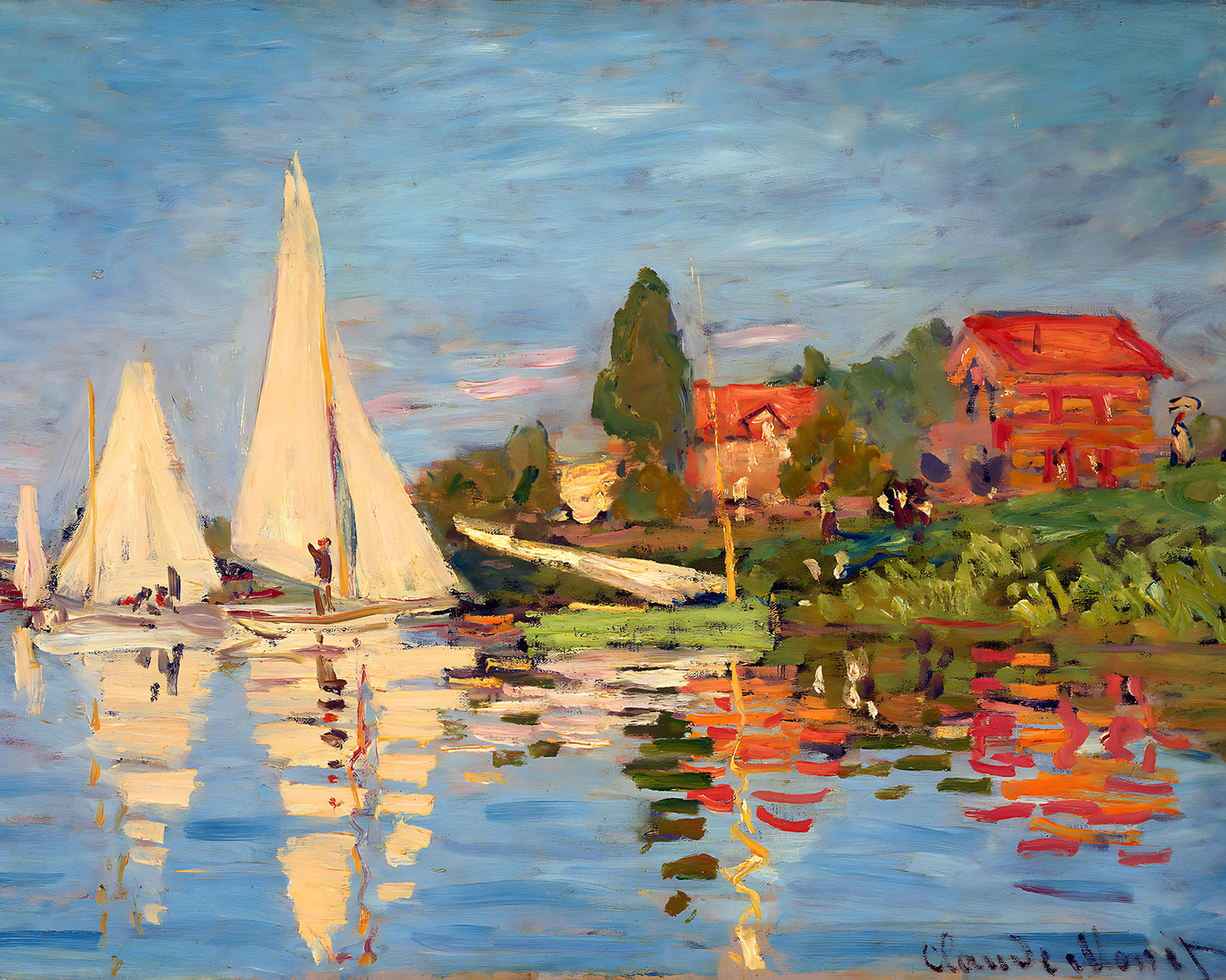 Regatta at Argenteuil Painting by Claude Monet 8x10" Art Print