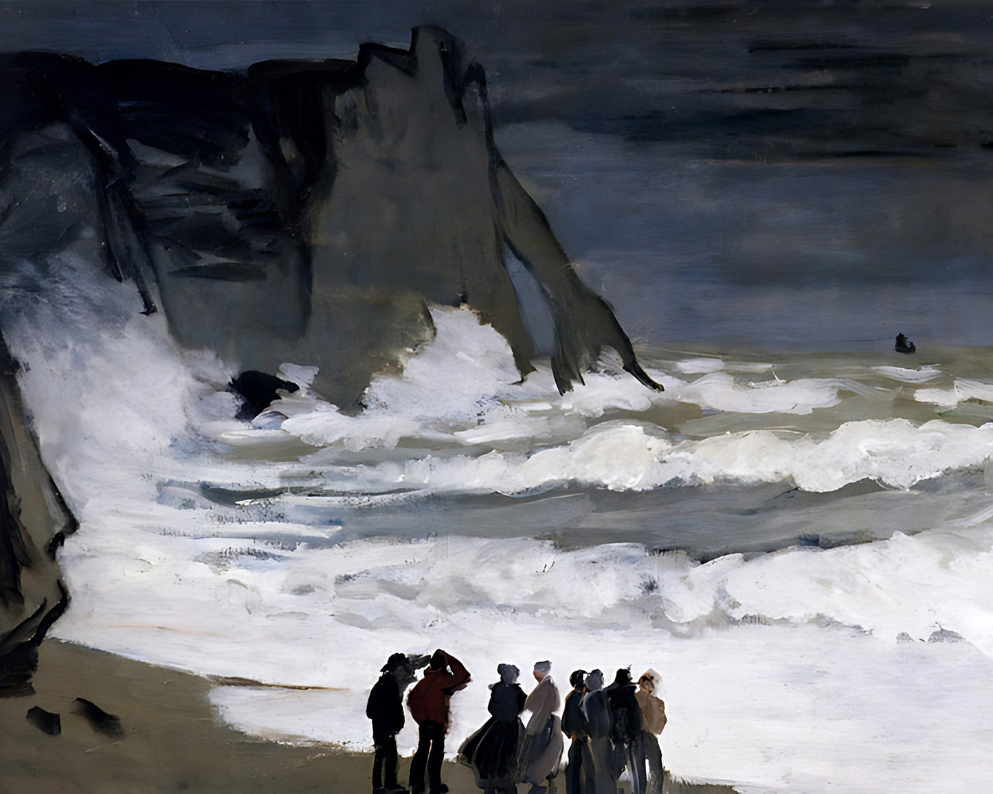 Rough Sea at Etretat Painting by Claude Monet 8x10" Art Print