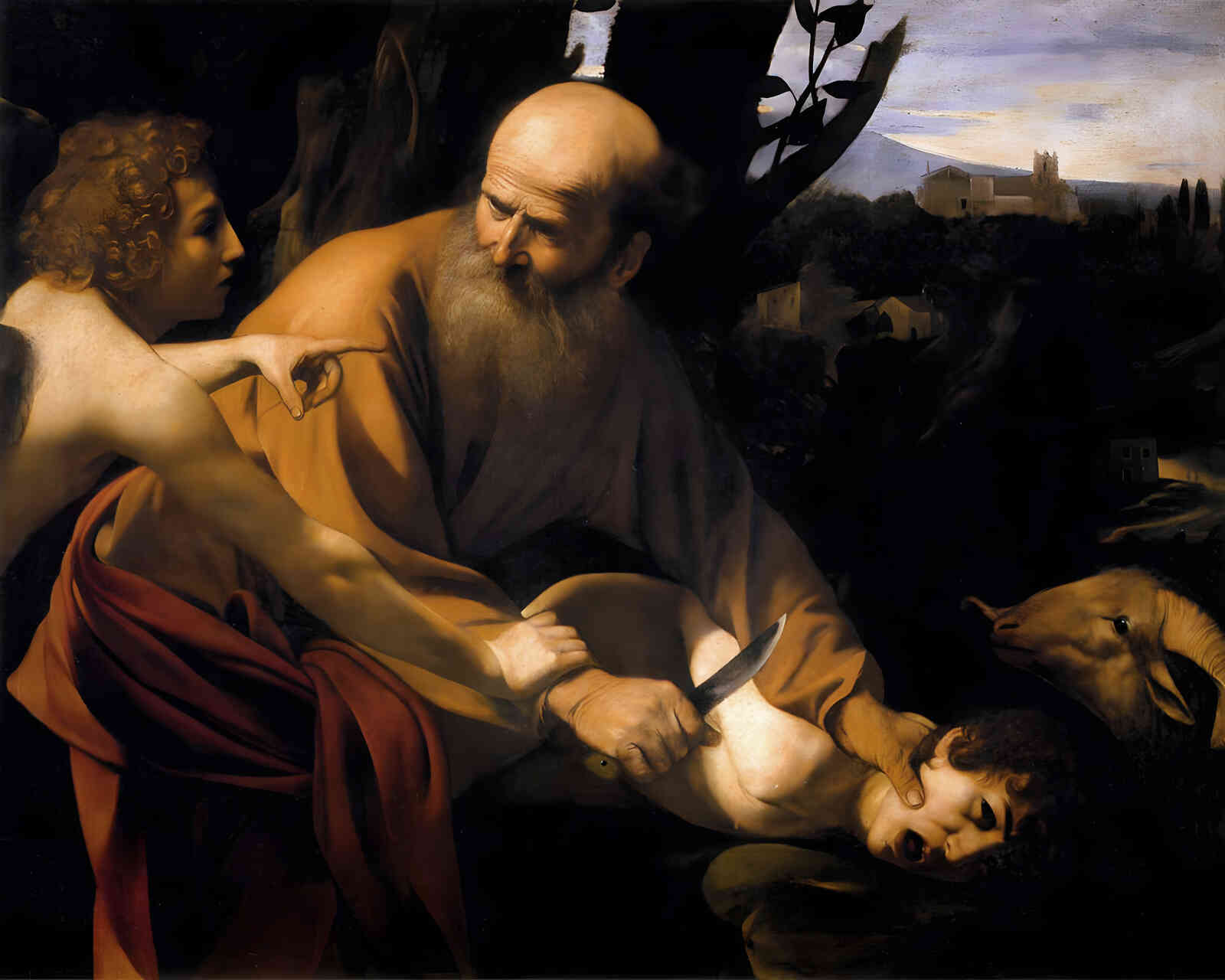 Sacrifice of Isaac 1602 Painting by Caravaggio 8x10" Art Print