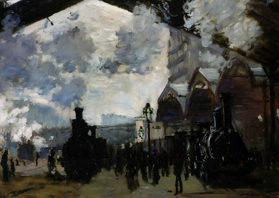 Saint-Lazare Station Fine Art Print 1877 Painting by Claude Monet (6 Sizes)