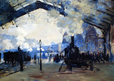 Saint-Lazare Gare, Normandy Train Fine Art Print 1887 by Claude Monet (6 Sizes)