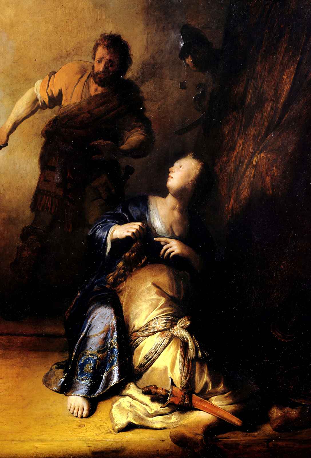 Samson and Delilah 1628 Painting by Rembrandt Art Print (6 Sizes) - Restored