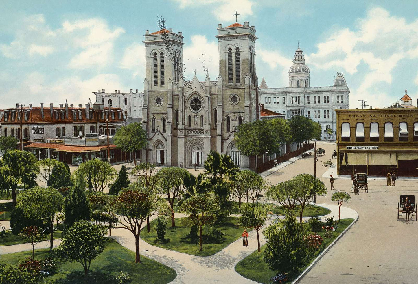 San Fernando Cathedral in 1906 Vintage Print (7 Sizes) - Premium Print