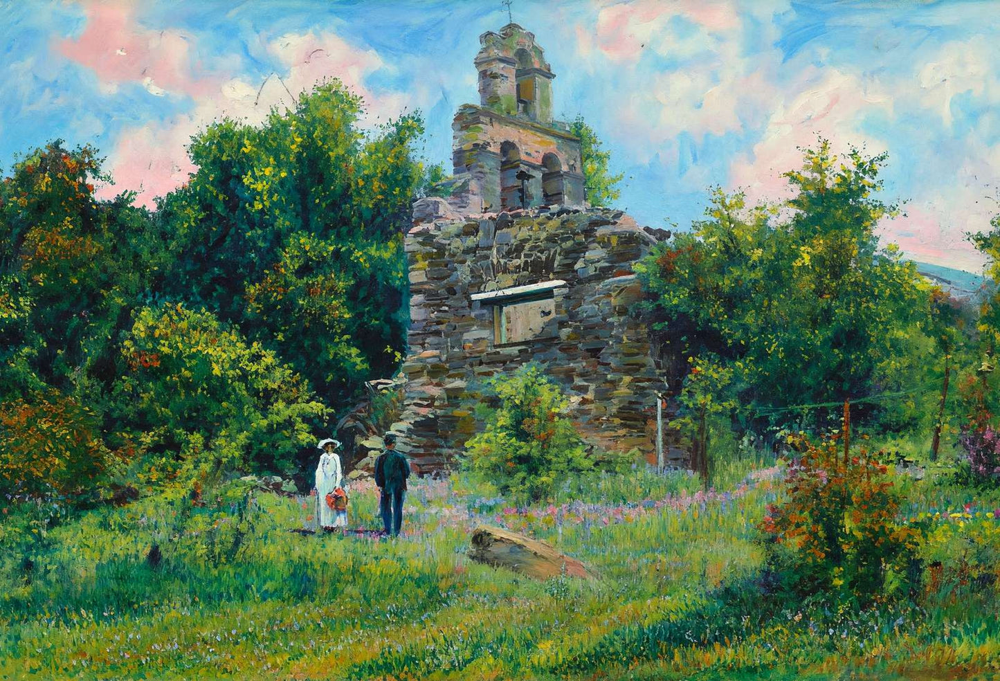 Mission San Juan in 1906 Art Print (7 Sizes) - Reproduction