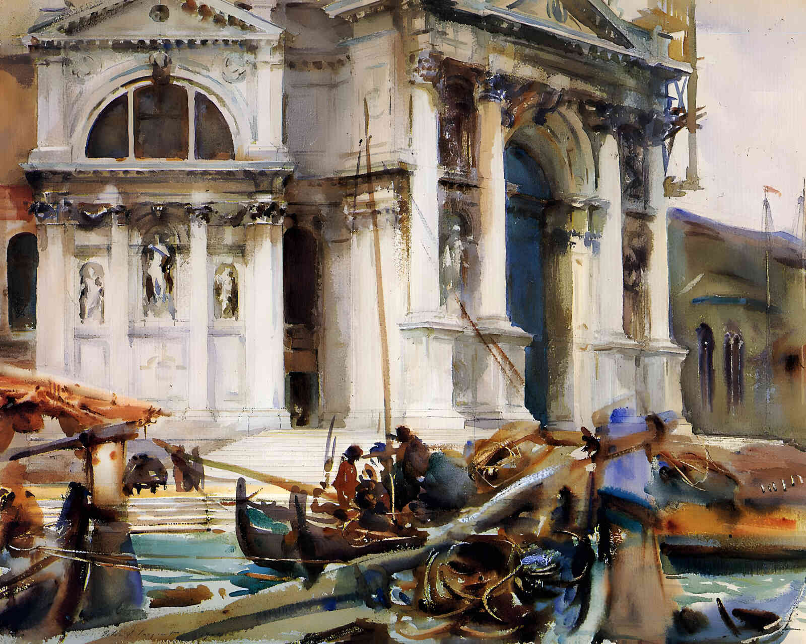 Santa Maria Della Salute 1904 Painting by John Singer Sargent 8x10" Art Print