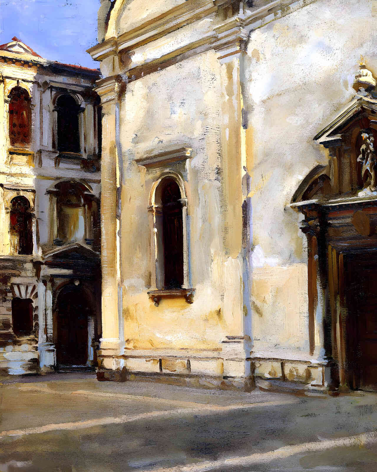 Santa Maria Del Carmelo and Scuola Grande Dei Carmini 1910 Painting by John Singer Sargent 8x10" Art Print