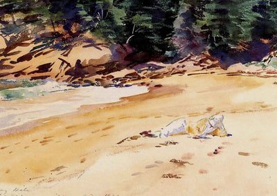 Sand Beach, Schooner Head, Maine 1921 by John Singer Sargent Art Print (6 Sizes)