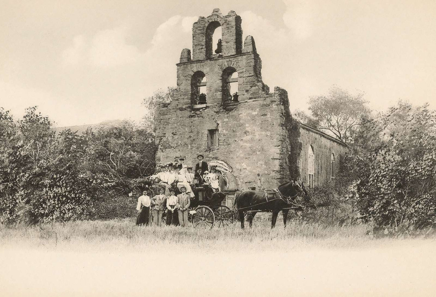Mission San Francisco DE Espada in 1906 Vintage Print (7 Sizes)