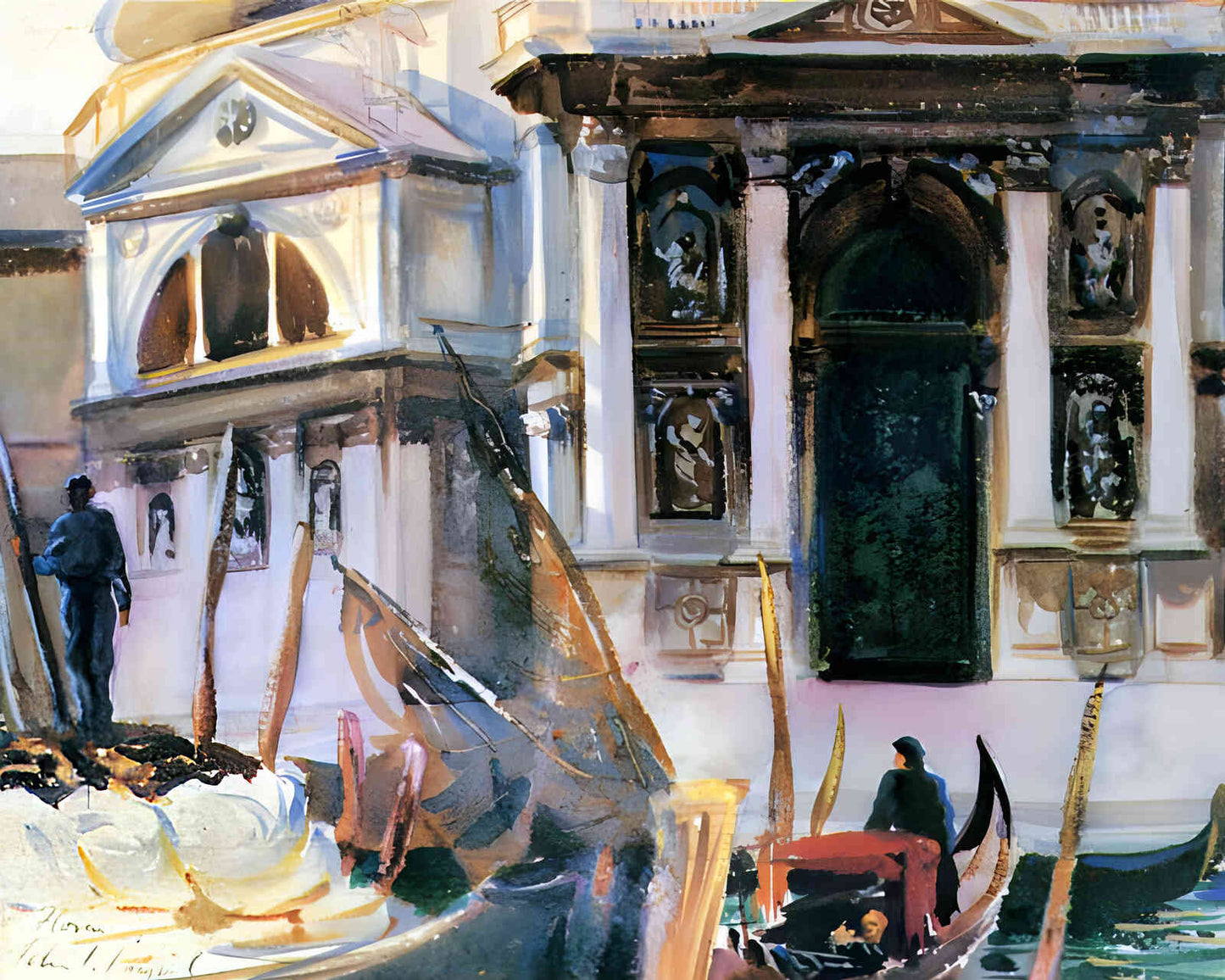 Santa Maria Della Salute Painting by John Singer Sargent 8x10" Art Print