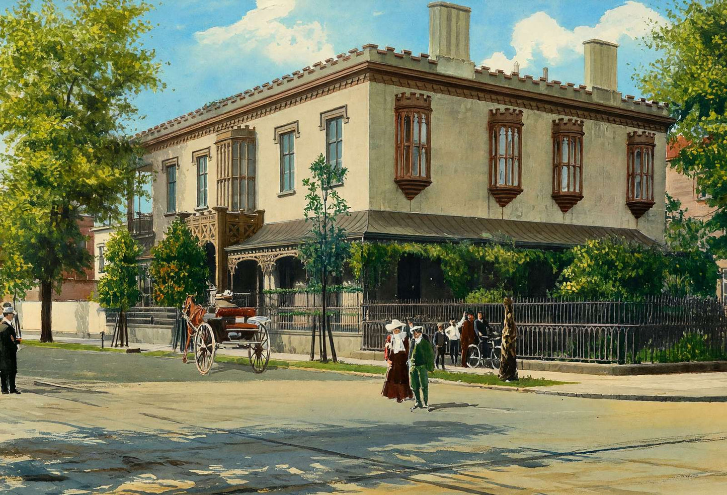 Sherman's Headquarters Savannah GA in 1905 Art Print (7 Sizes) - Premium Print