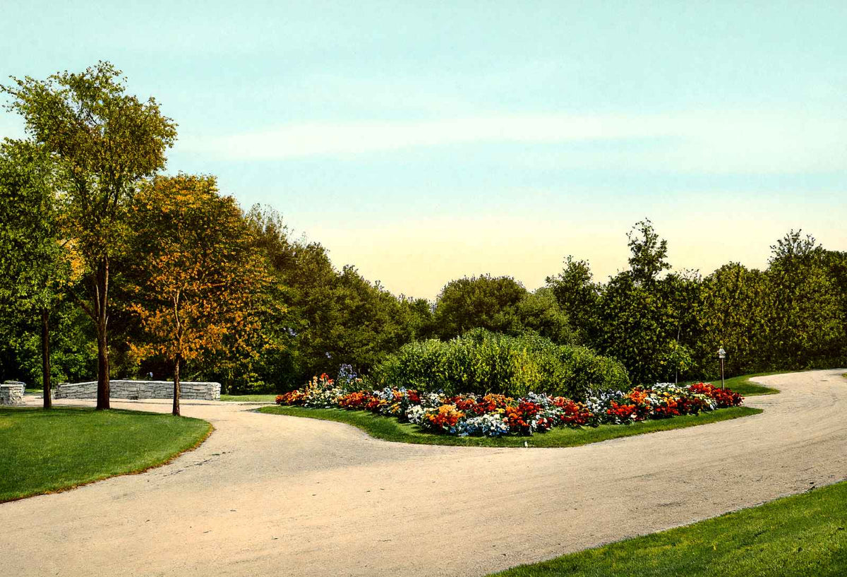 Scene in Wade Park Cleveland in 1907 Vintage Print (7 Sizes) - Retouched