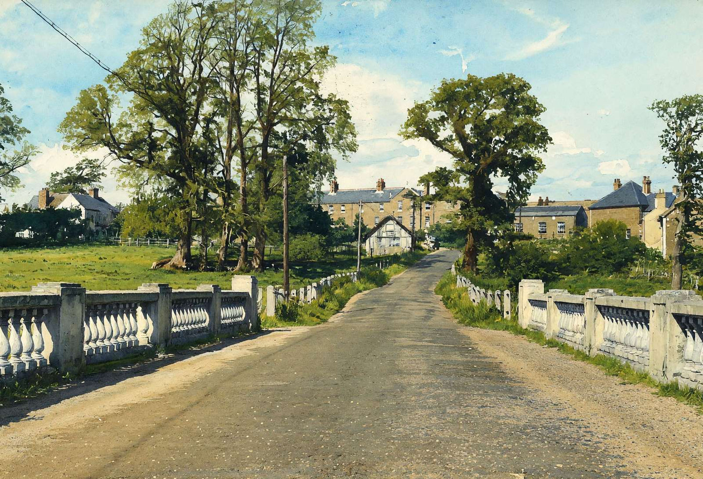 School of Navigation from Newtown Road Warsash in 1959 Art Print (7 Sizes)