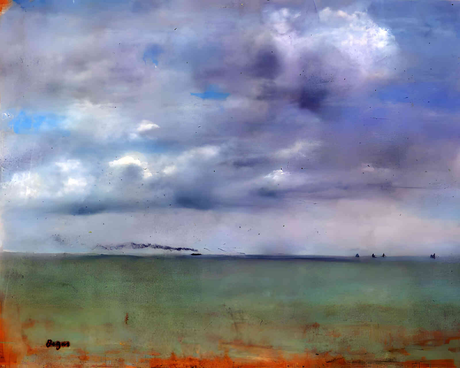 Seascape 1869 Painting by Edgar Degas 8x10" Art Print