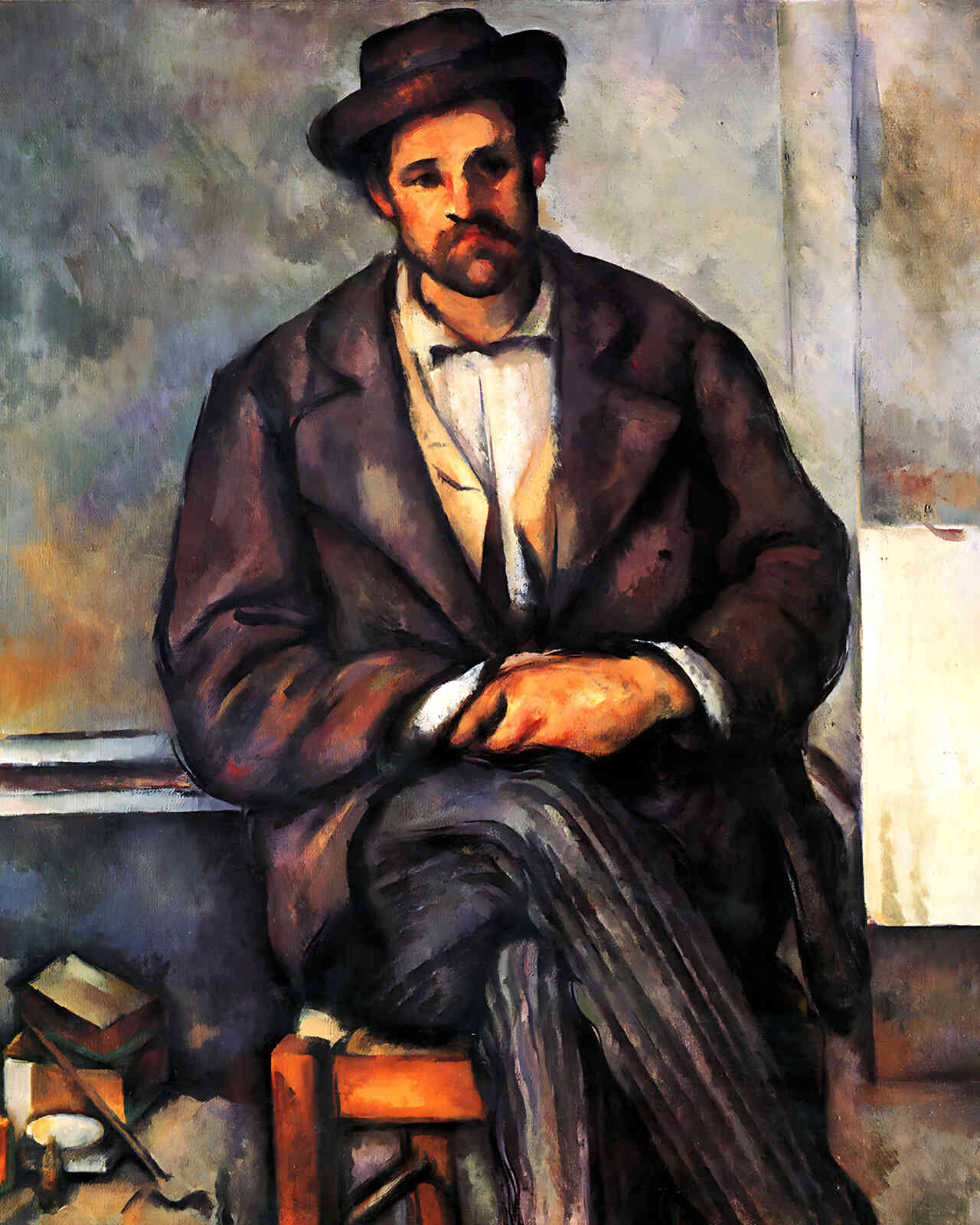 Seated Peasant () Painting by Paul Cezanne 8x10" Art Print (High Quality)