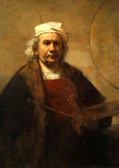 Self-Portrait 1665 Painting by Rembrandt Fine Art Print (6 Sizes) - Restored