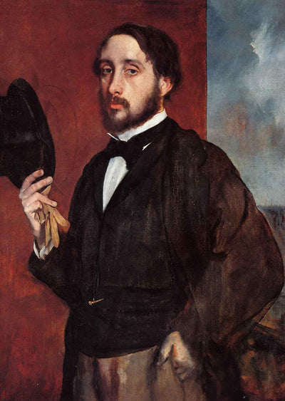 Self Portrait Saluting 1866 Painting by Edgar Degas Fine Art Print (6 Sizes)