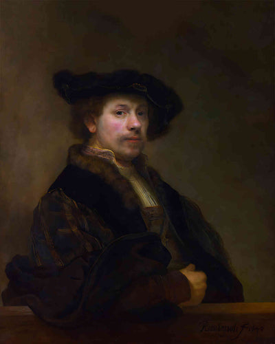 Self-Portrait at the Age of Painting by Rembrandt 8x10" Art Print (High Quality)