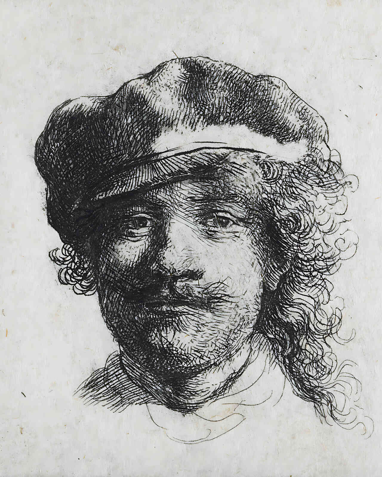 Self-Portrait Wearing a Soft Cap Full Face