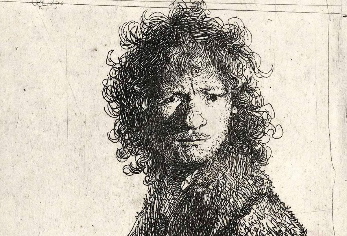 Self-Portrait, Frowning Art Print 1630 Painting by Rembrandt (6 Sizes)