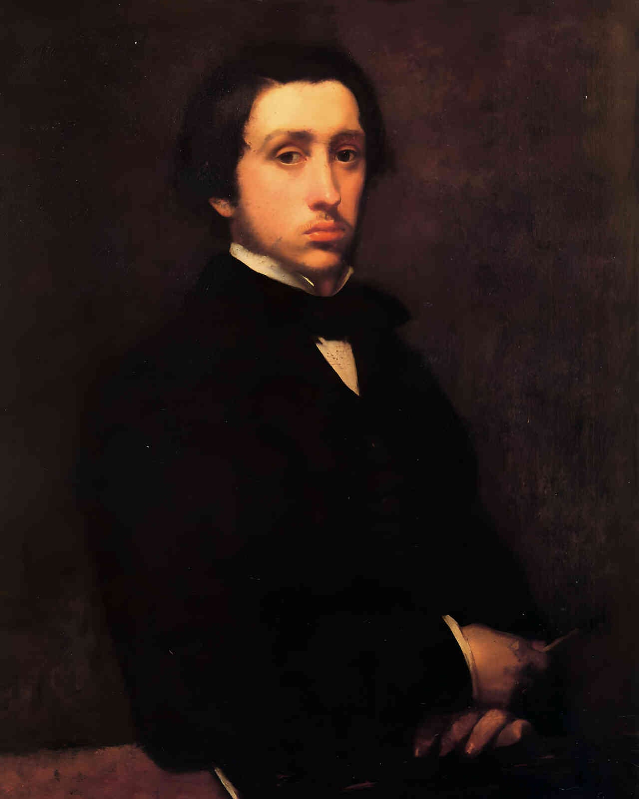 Self Portrait 1855 Painting by Edgar Degas 8x10" Art Print