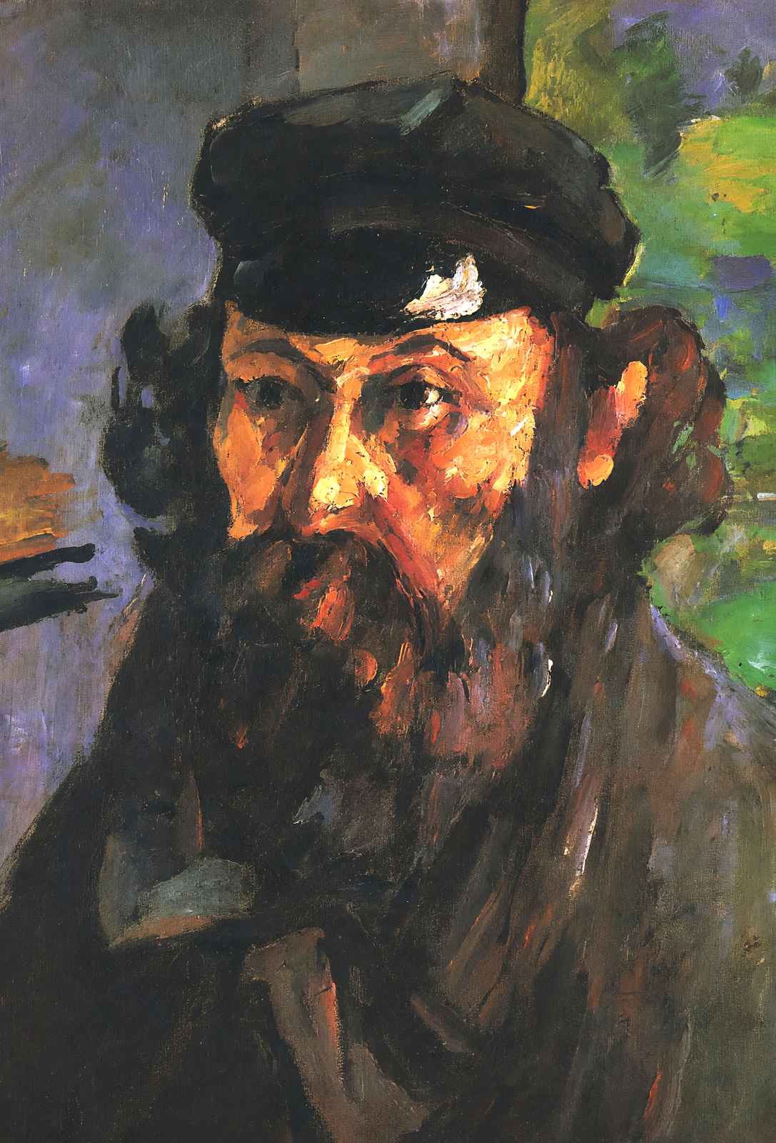 Self-Portrait in a Casquette Art Print 1872 Painting by Paul Cezanne (6 Sizes)